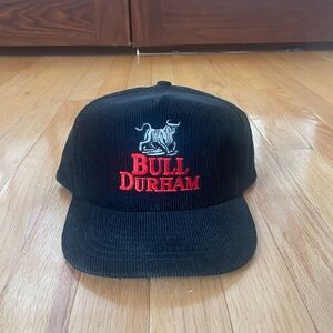 Bull Durham Black Corduroy Cap
